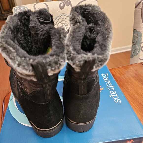 Winter snow boot women Baretraps boots, 8M. Sunta sherling quilted black fabric - Picture 3 of 4